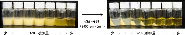 CoQ10-γ-CD包接体＋GZK2 水溶液の状態