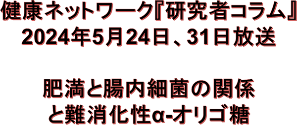 肥満と腸内細菌の関係と難消化性α-オリゴ糖